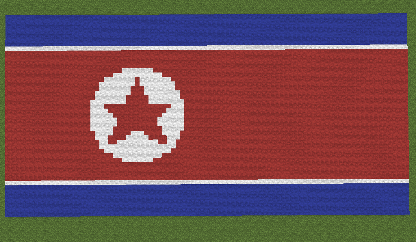 Flaga Korei Pólnocnej w Minecraft