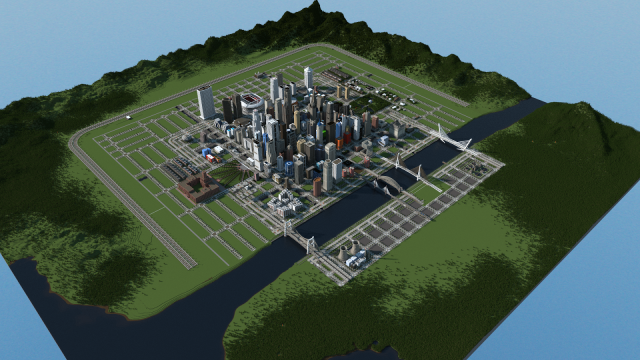 карта современый город небоскрёб в майнкрафт #2
