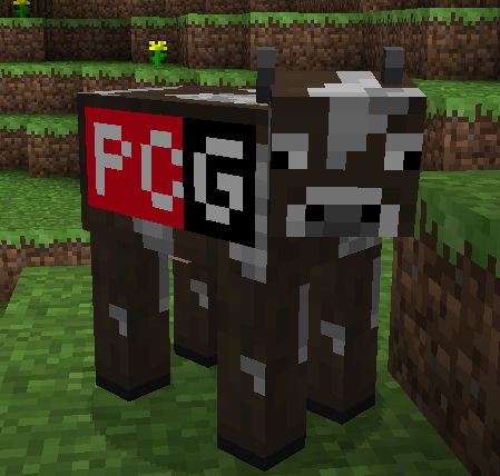 Krowa w demie Minecraft na swoim boku ma logo... PC Gamer